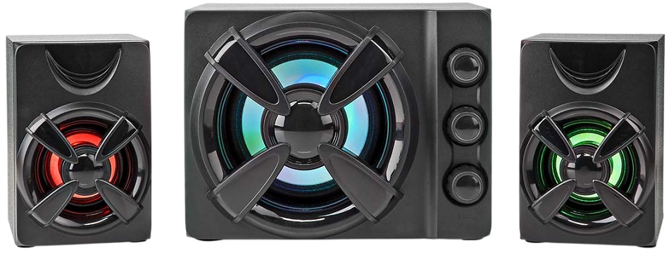 Colunas Gaming 2.1 USB 33W c/ Subwoofer USB/Jack 3.5mm (Preto) - NEDIS