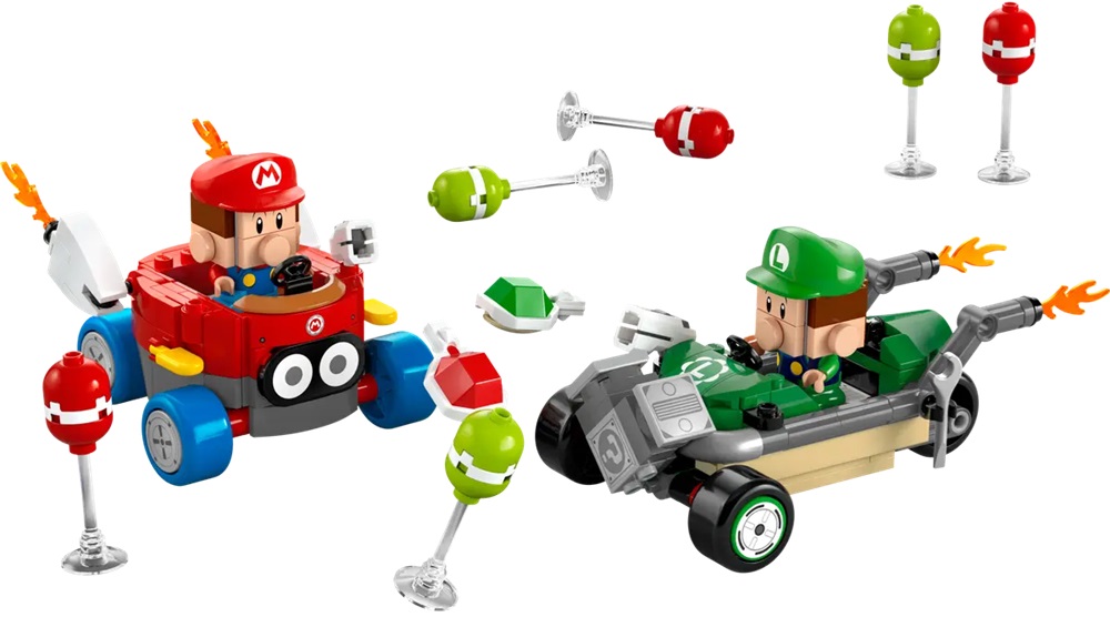 LEGO Mario Kart: Mario Bebé contra Luigi Bebé - LEGO