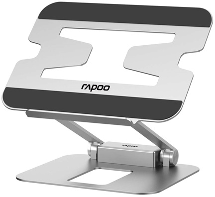 Suporte de Mesa p/ Computador Portátil c/ Docking USB - C (HDMI / RJ45 / 2xUSB 3.0 / 2x USB - C) - RAPOO