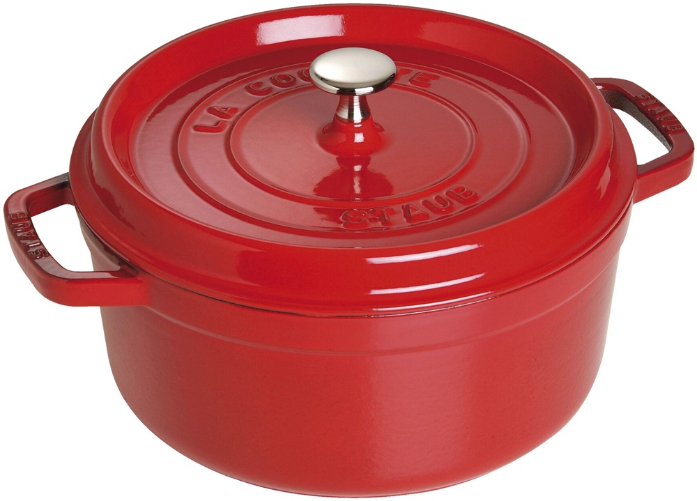 Caçarola Cocotte Redonda de Ferro Fundido 24cm 3.7L (Vermelho) - STAUB