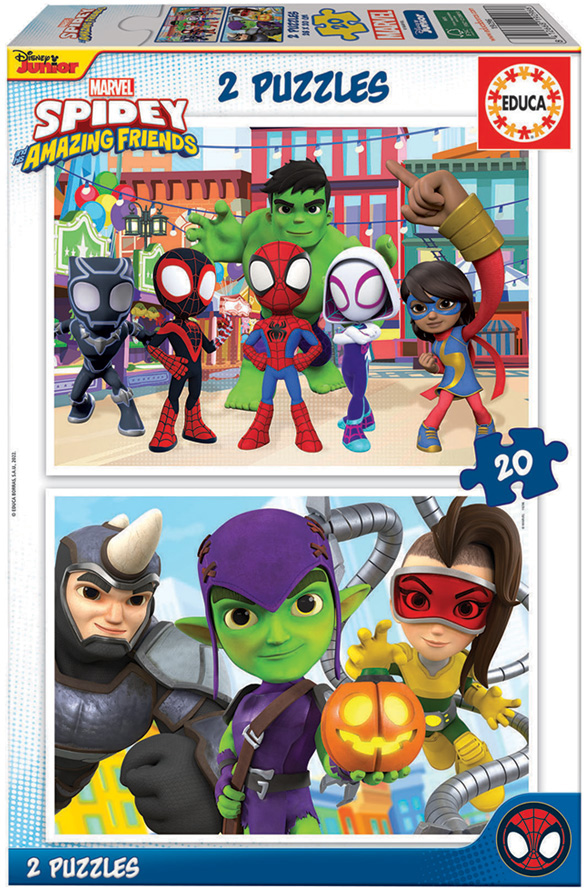 2x Puzzle 20 Spidey Amazing Friends - EDUCA