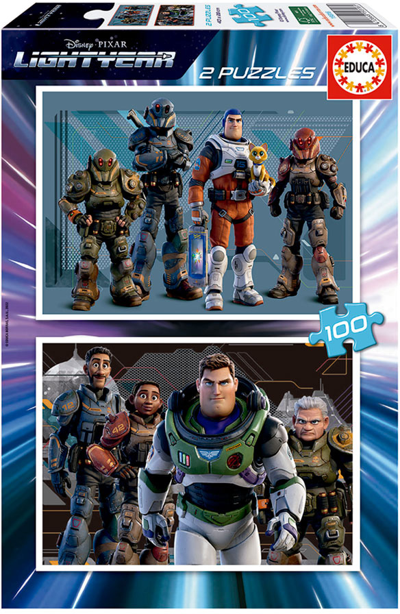 2x Puzzle 100 Lightyear - EDUCA