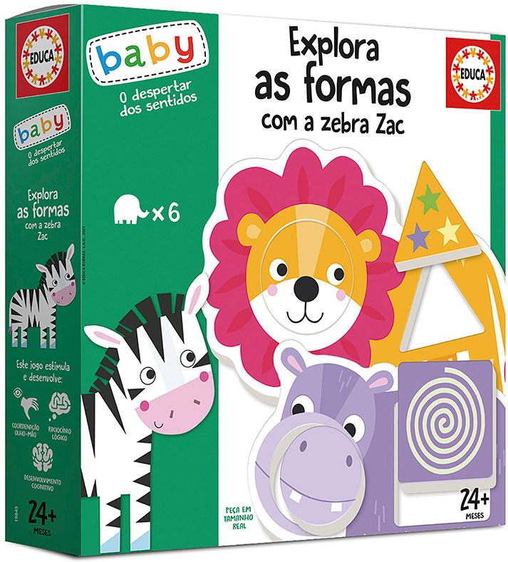 EdBaby Explora as Formas Zebra Zac - EDUCA