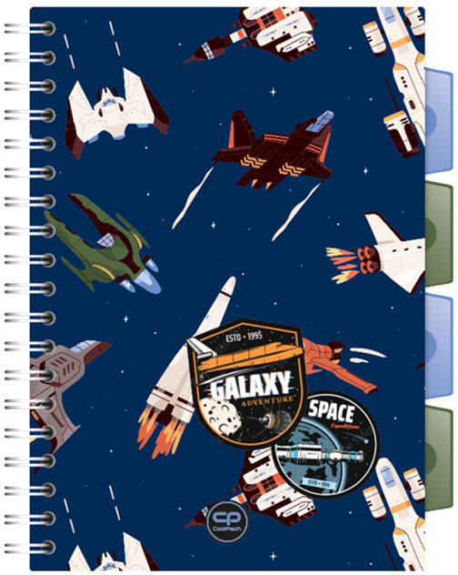 Caderno A5 Quadr. c/ Sep. Space Adventure - COOLPACK