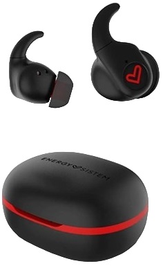 Auriculares Bluetooth Freestyle True Wireless Stereo (Preto/Vermelho) - ENERGY SISTEM