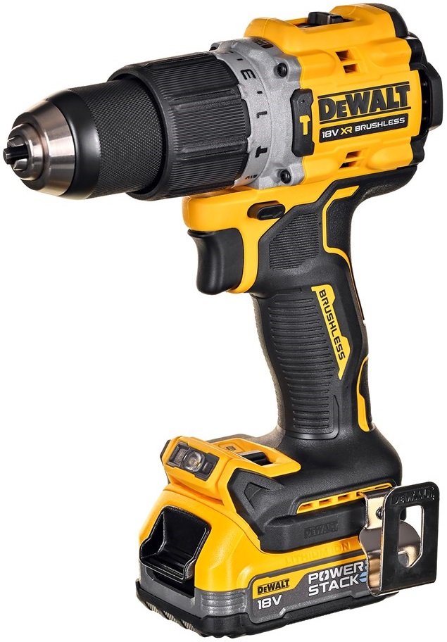 Berbequim Aparafusador s/ Fios XR 18V POWERSTACK (Preto/Amarelo) - DEWALT