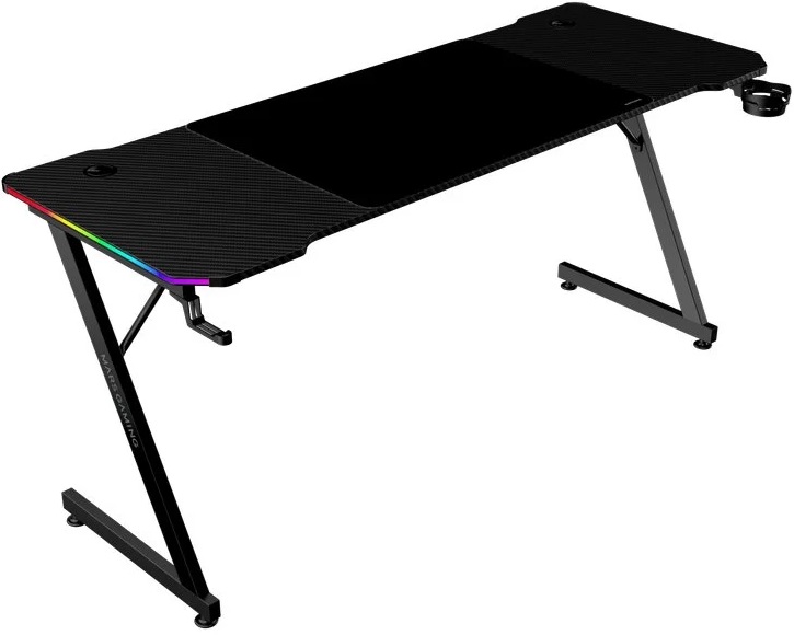Mesa Ergonómica ARGB c/ Comando/Tapete XXL/Suportes Externos (160x60cm) - MARS GAMING