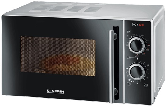 Microondas c/ Grill MW 7771 20L 700W (Preto/Prateado) - SEVERIN