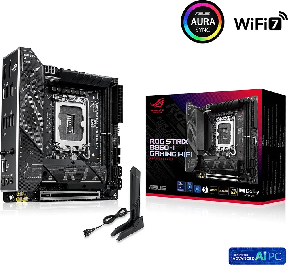 Motherboard Mini - ITX ROG Strix B860 - I Gaming WiFi Skt1851 - ASUS