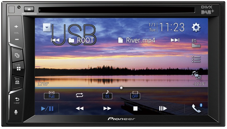 Auto Rádio Ecrã Tátil 6.2 Bluetooth/CD/Spotify/Android/iOS 50W AVH - A3200DAB (Preto) - PIONEER