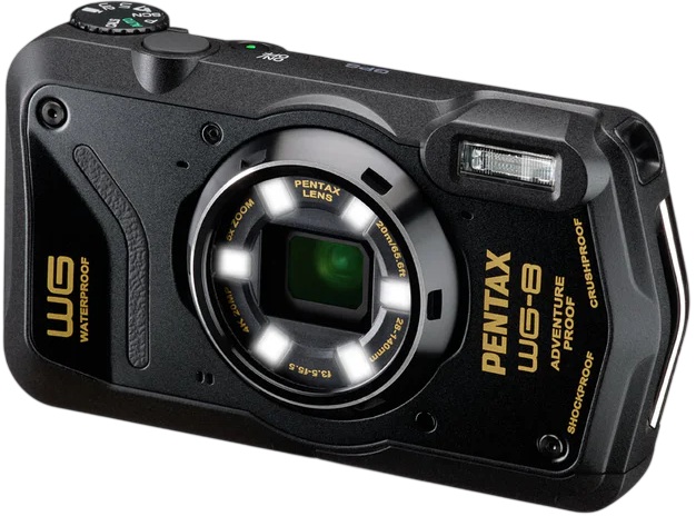 Máquina Fotográfica Compacta USB - C WG - 8 (Preto) - PENTAX