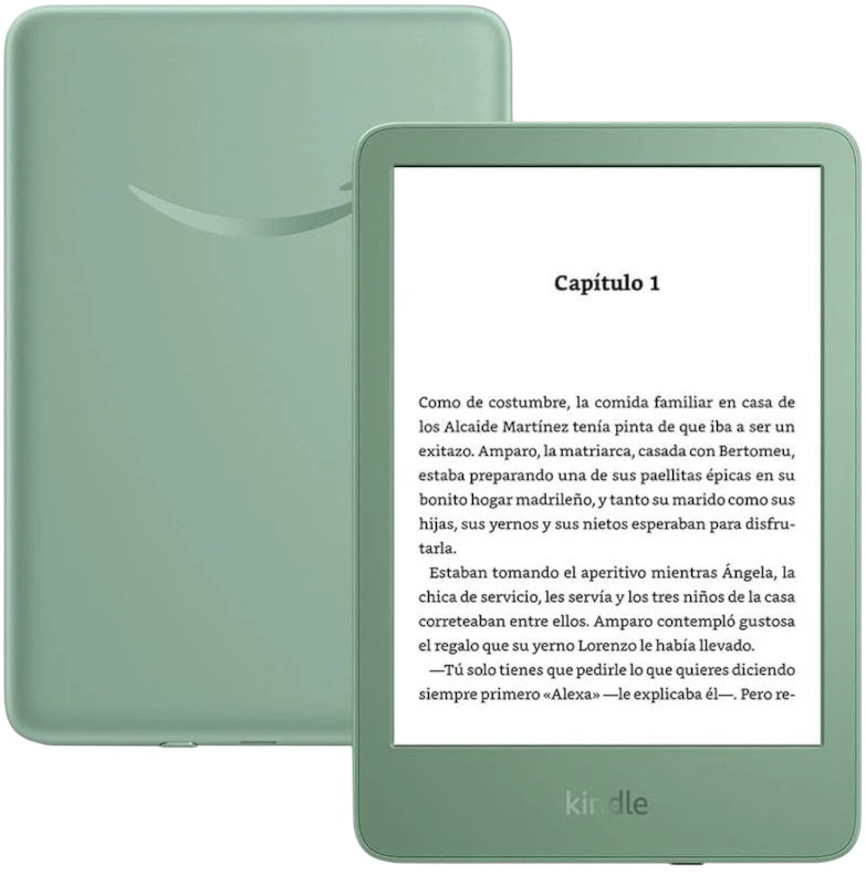 Amazon Kindle 6 Leitor E - Book 2024 Ecrã Tátil 16GB Wi - Fi (Verde Matcha)