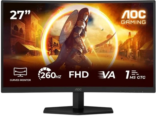 Monitor Curvo LCD 27 G4 C27G42ZE Full HD (Preto/Vermelho) - AOC