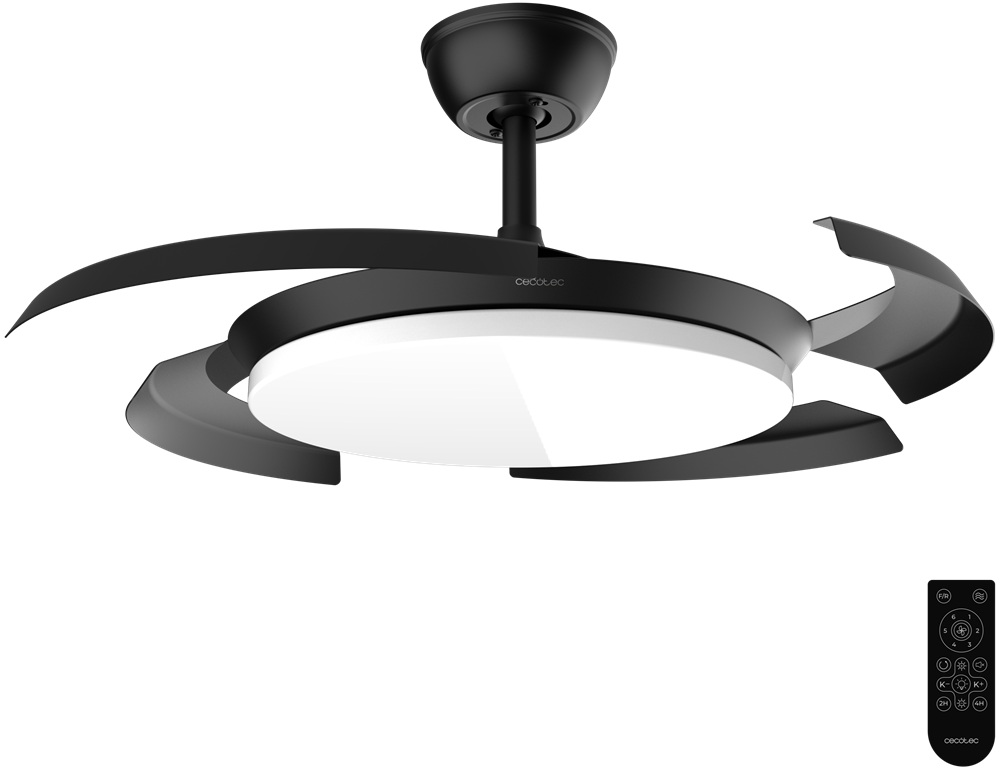 Ventoinha de Teto Aero 4500 Puzzle Invisible Ø106,7cm 30W (Preto) - CECOTEC