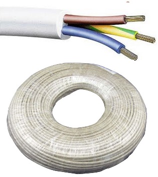 Bobine Cabo Eléctrico 3x 10mm Branco (100 mts) - GSC