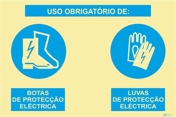 Sinal Composto - Fotoluminescente 1F. 400x300mm