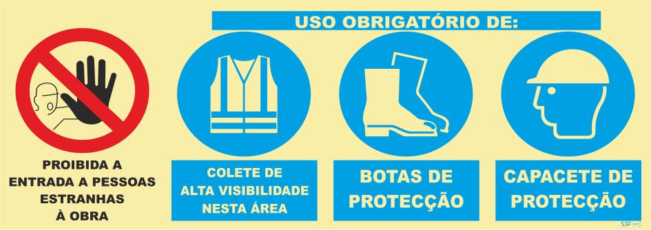 Sinal Composto - Fotoluminescente 1F. 1200x400mm