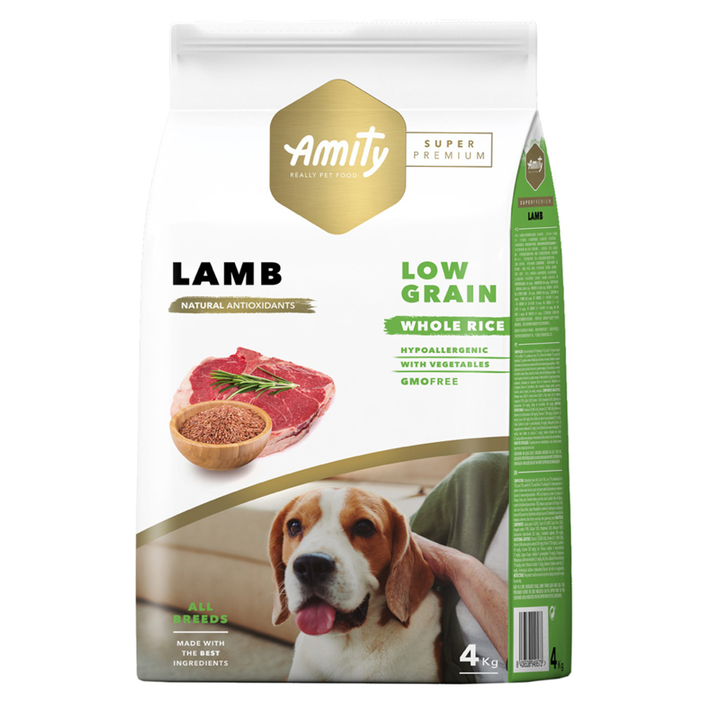 Amity Super Premium Low Grain Adult Lamb Orniex Produtos Para