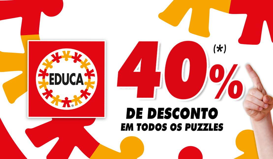 40% Desconto Puzzles EDUCA!