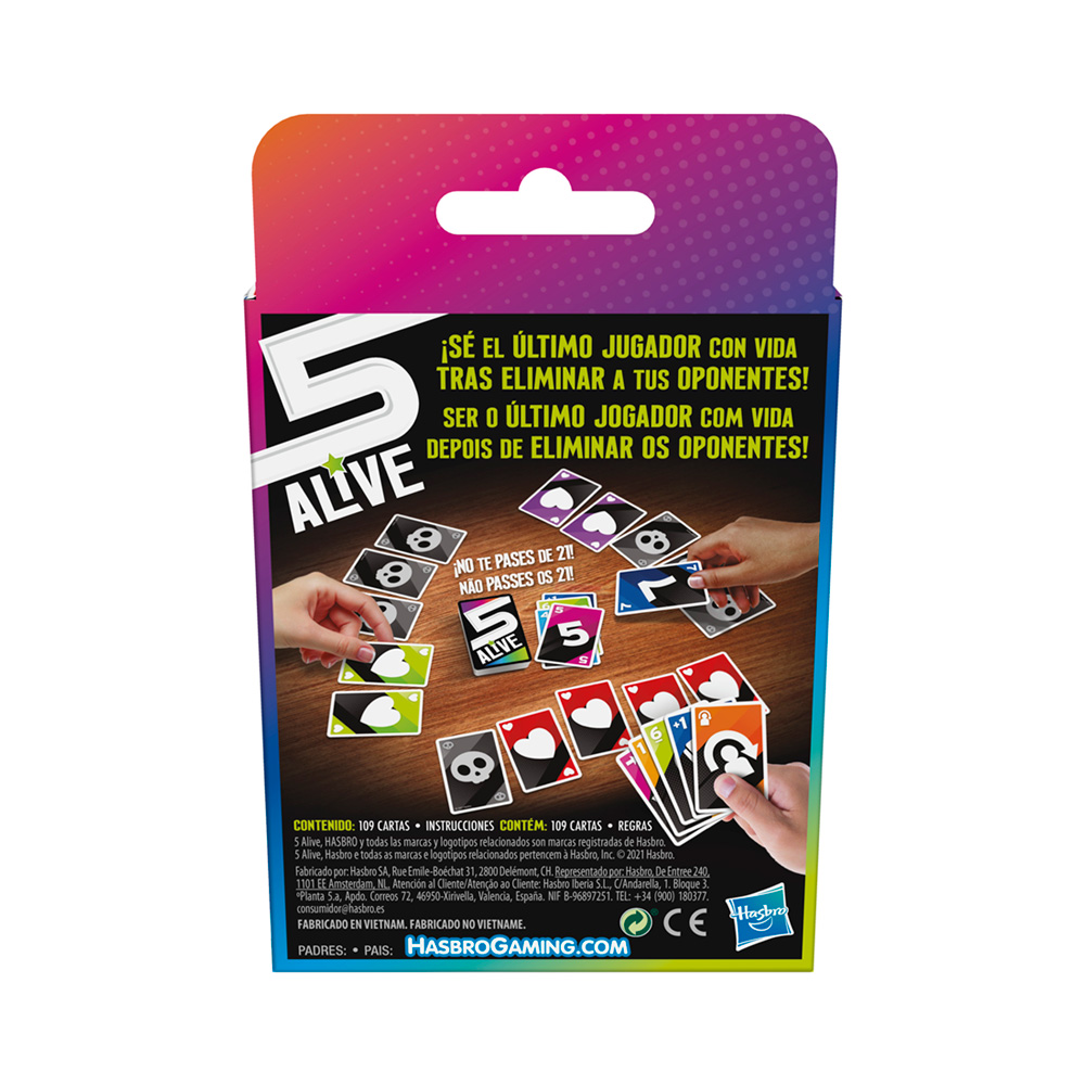 Jogo Hasbro Cartas Five Alive  Brinquedos, Papelaria, Moda e Acessórios