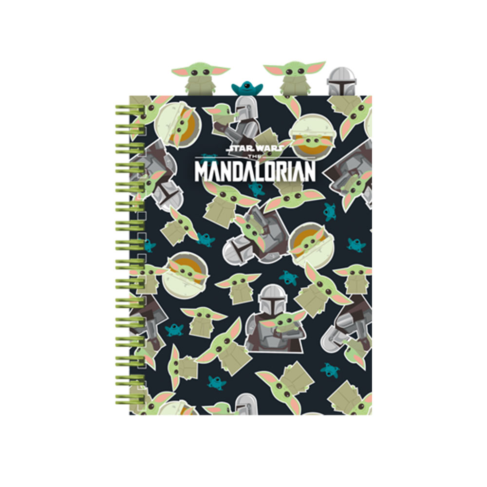 Cuaderno Espiral Mandalorian A5 Con Divisores Cuadrícula Brinquedos