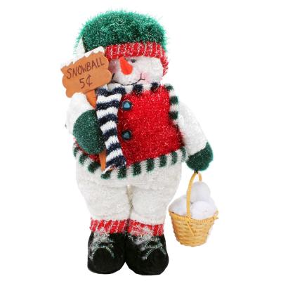 Muñeco de Nieve Decorativo con Cesta