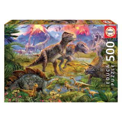 Puzzle 500 Encontro de Dinossauros