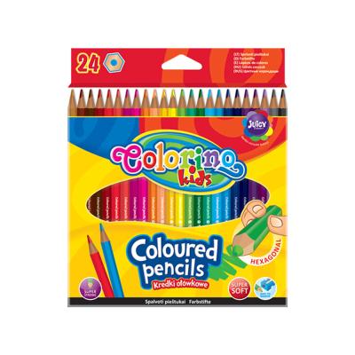 Hexagonal Coloured Pencils 24 Colours
