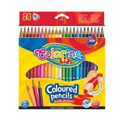 Triangular Coloured Pencils 24 Colours