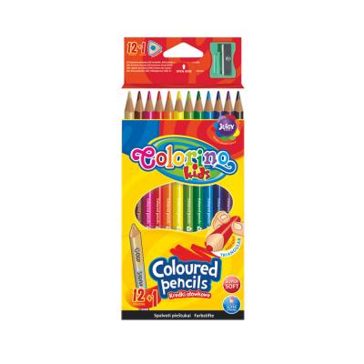 Triangular Coloured Pencils 12 Colours + Sharpener