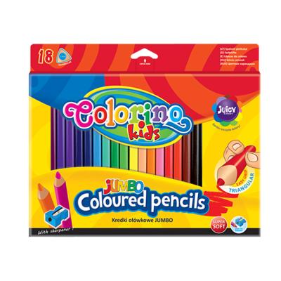 Jumbo Triangular Coloured Pencils 18 Colours