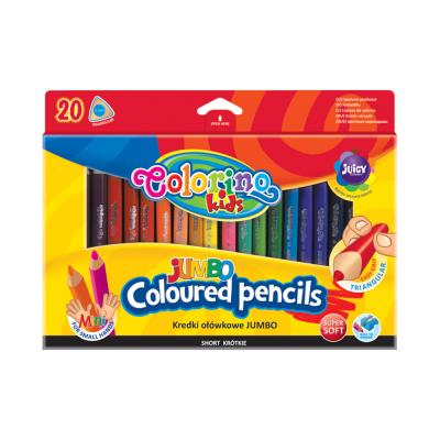 Jumbo Triangular Coloured Pencils 8.9 Cm 20 Colours