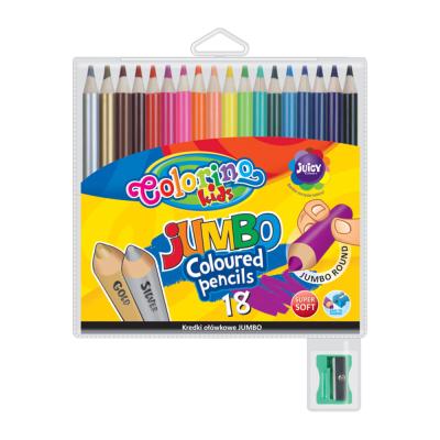 Jumbo Round Coloured Pencils 18 Colours