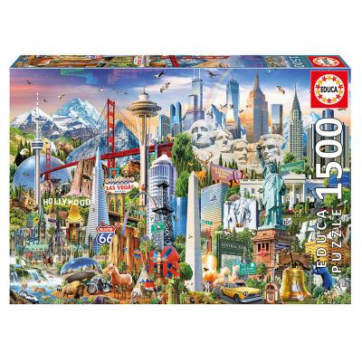 Puzzle 1500 Símbolos América Norte