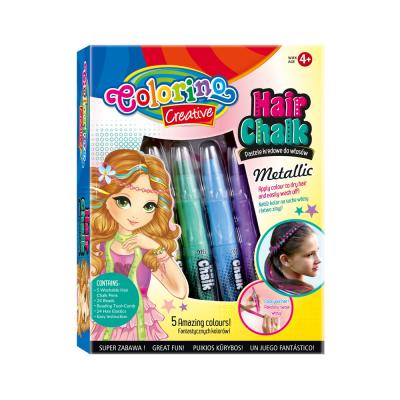 Hair Chalk For Girls Set 5 Pcs Mix Metallic