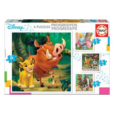 4x Puzzle Progressivo Disney Animais