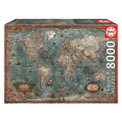 Puzzle 8000 Mapa Histórico do Mundo