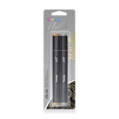 Artist Sketch Markers 2 pcs Silver + Gold