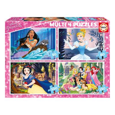 4x Puzzle Progressivo Disney Princess 15-150