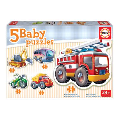 5 Baby Puzzles Vehículos