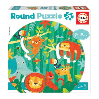 Round Puzzle 28 Pcs Jungle