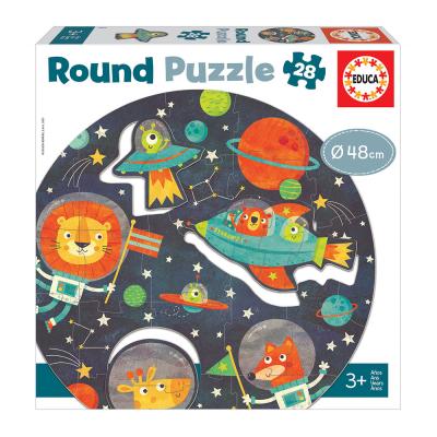 Round Puzzle 28 Peças O Espaço