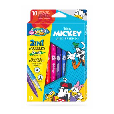 Caixa 10 Marcadores Duplos Colorino Disney Mickey