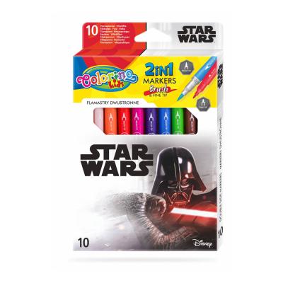 Set 10 Markers Doble Colorino Disney Star Wars