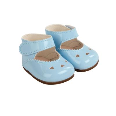 Reborns Set Sapatos Corações Azul Bonecos 45 cm
