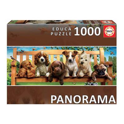 Puzzle 1000 Puppies Bench Panorama