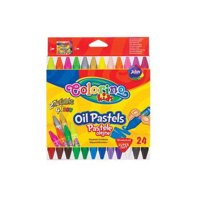 Triangular Oil Pastels 24 Colours (Gold. Silver. 4 Neon)