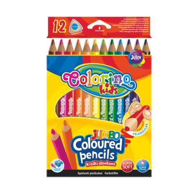 Jumbo Triangular Coloured Pencils 12 Colours