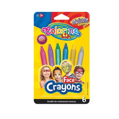 Metallic Face Crayons 6 Colours
