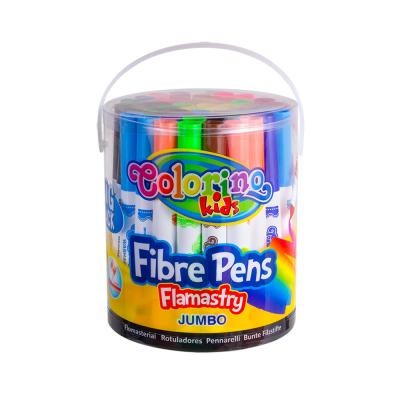 Jumbo Fibre Pens 12 Colours 48 Pcs